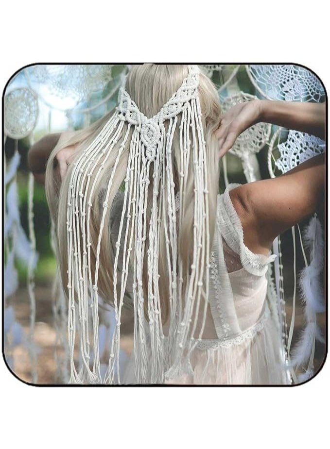 انتيكيانو رباط رأس مكرمي – ديكور يدوي من القطن – الطول 60 سم - Image 1