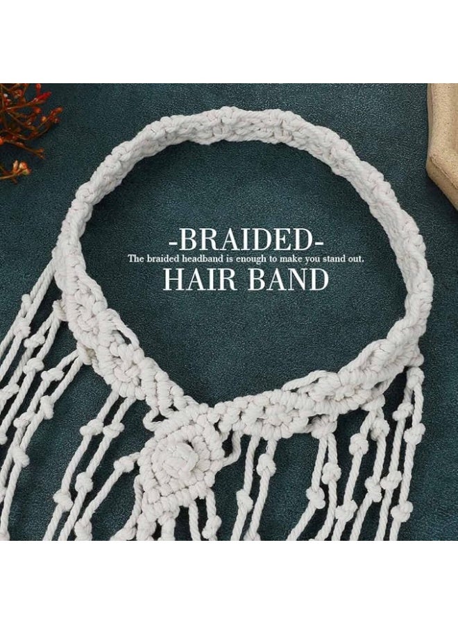 انتيكيانو رباط رأس مكرمي – ديكور يدوي من القطن – الطول 60 سم - Image 3