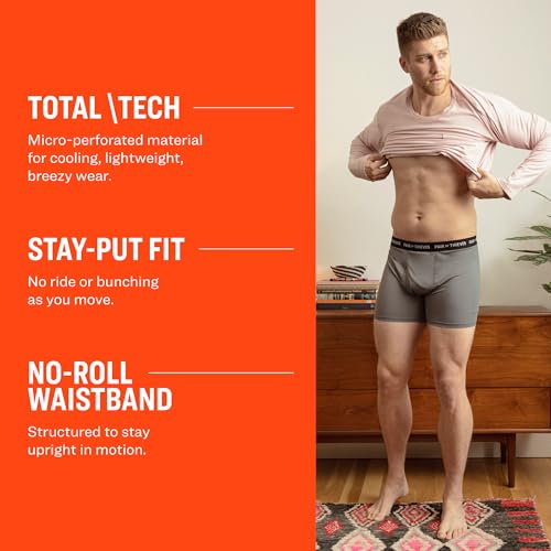 Pair of Thieves Super Fit Boxer Briefs for Men - Ultra Soft, Breathable, Quick-Dry Mens Underwear with 4-Way Stretch (3 Pack) - Large - Broken Lines - Image 3