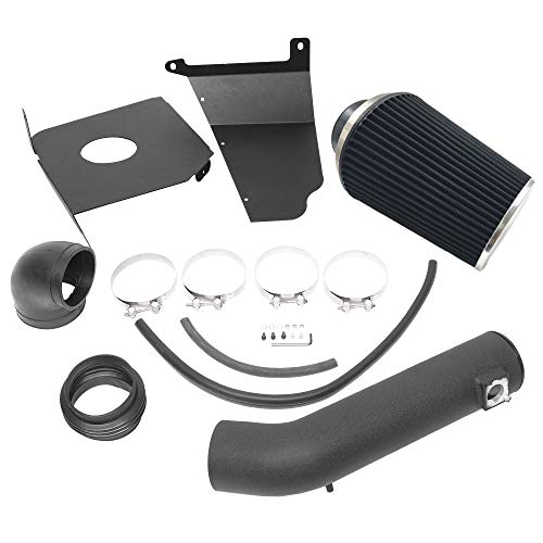 MOOSUN 4 inch Cold Air Intake & Heat Shield for 09-14 Silverado 1500 GMC Sierra 1500 Yukon Cadillac Escalade ESV EXT Black & Red - Image 3