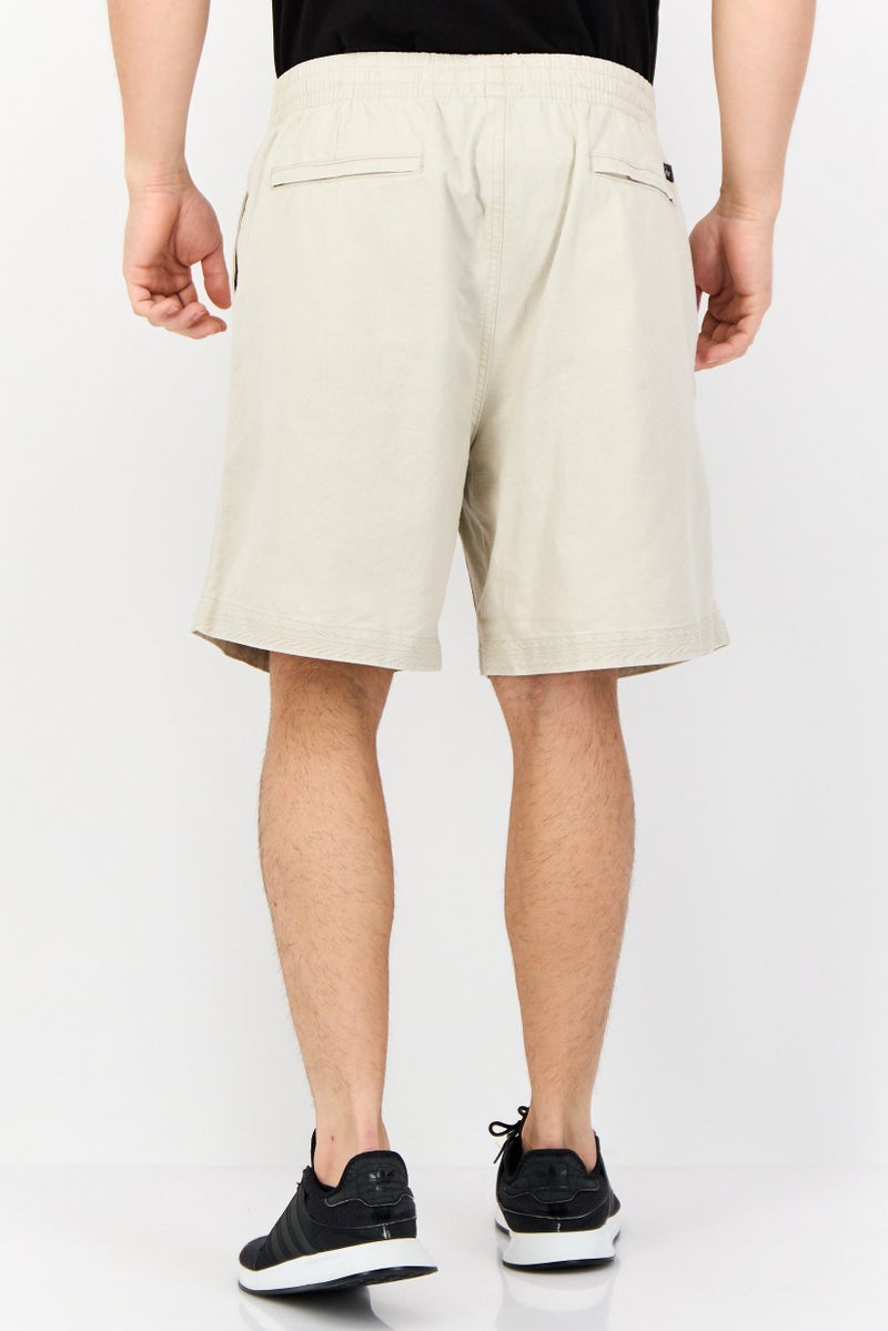 DOCKERS Men Drawstring Solid Chino Shorts, Beige - Image 2