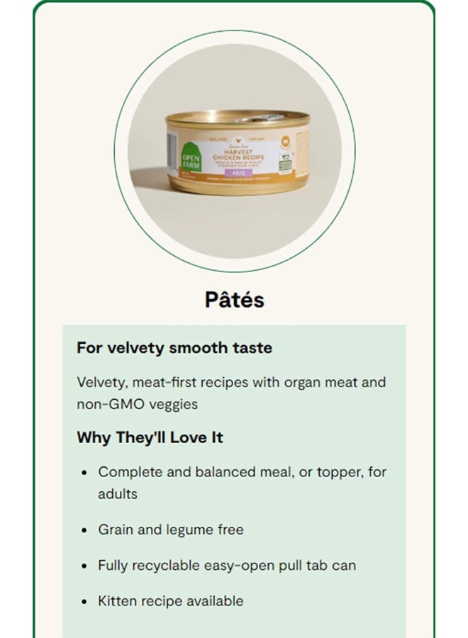 Open Farm Chicken & Grass Fed Beef Pate Wet Cat Food - 150G - Image 3