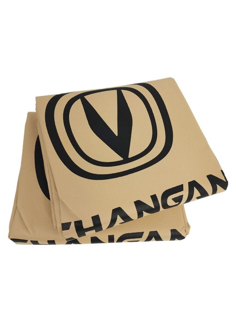 تشانجان طقم من قطعتين غطاء مقعد السيارة ، غطاء حماية عالمي عالي الجودة لمقعد السيارة من الغبار والأوساخ ، حماية إضافية لمقعدك ، بيج - Image 2