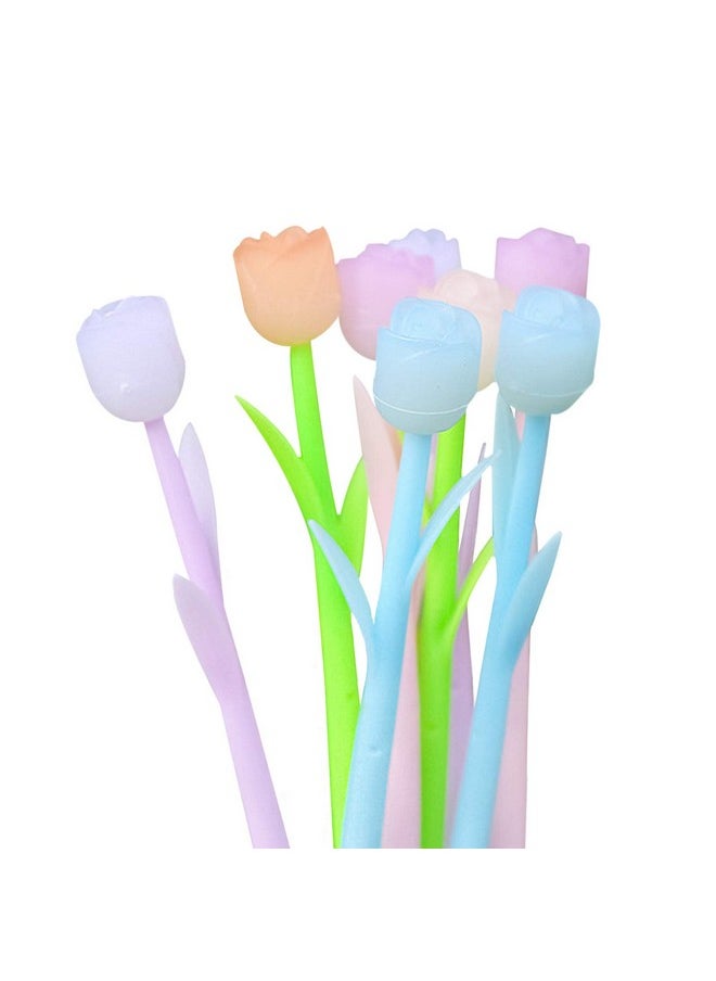 KRIZJUES - 24 Pieces Color Changing Flower Pens, Gel Flower Pens Rose Creative Gel Ink Rollerball Pen Cute Ballpoint Pens Suitable For Home School Office, Kids Teachers Present Black 0.5Mm - Image 1