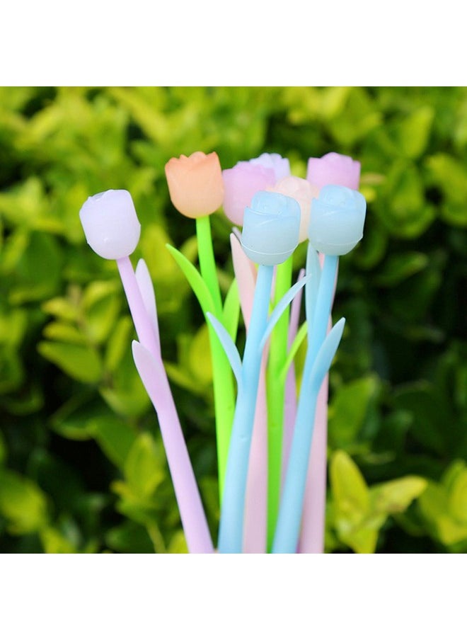 KRIZJUES - 24 Pieces Color Changing Flower Pens, Gel Flower Pens Rose Creative Gel Ink Rollerball Pen Cute Ballpoint Pens Suitable For Home School Office, Kids Teachers Present Black 0.5Mm - Image 1