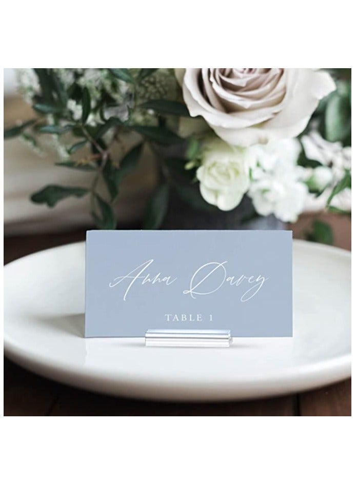SMARTPOINTS Acrylic Place Card Holders 12 Pieces Clear 1.6 Inch Table Number Stands Name Card Display Stands for Weddings Events Office Meetings Daily Use - Image 5