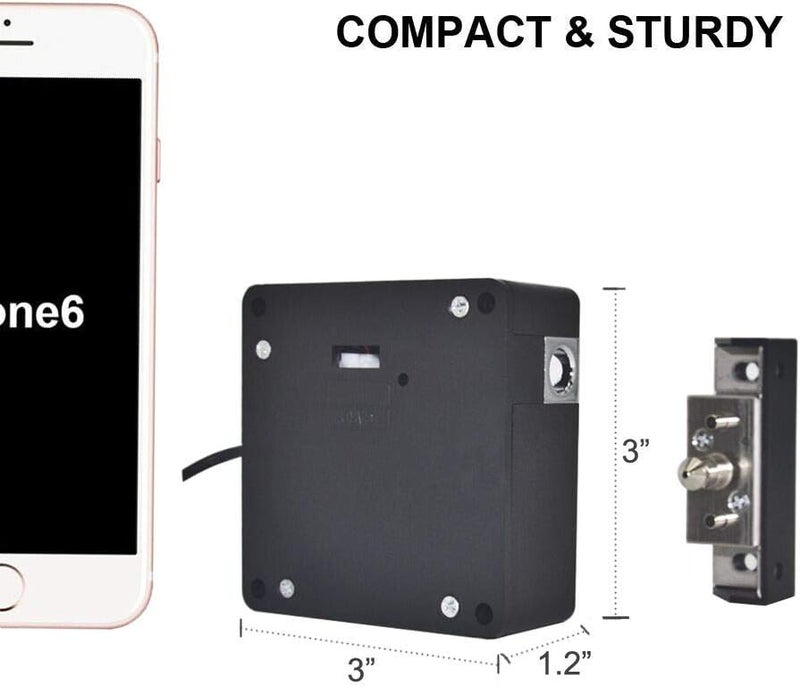 WOOCH Electronic Cabinet Lock Kit Set, Hidden DIY Lock for Wooden Cabinet Drawer Locker, RFID Card/Tag Entry - Image 3