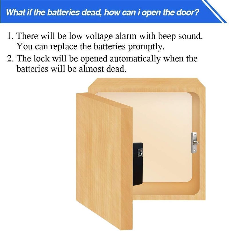 WOOCH Electronic Cabinet Lock Kit Set, Hidden DIY Lock for Wooden Cabinet Drawer Locker, RFID Card/Tag Entry - Image 5