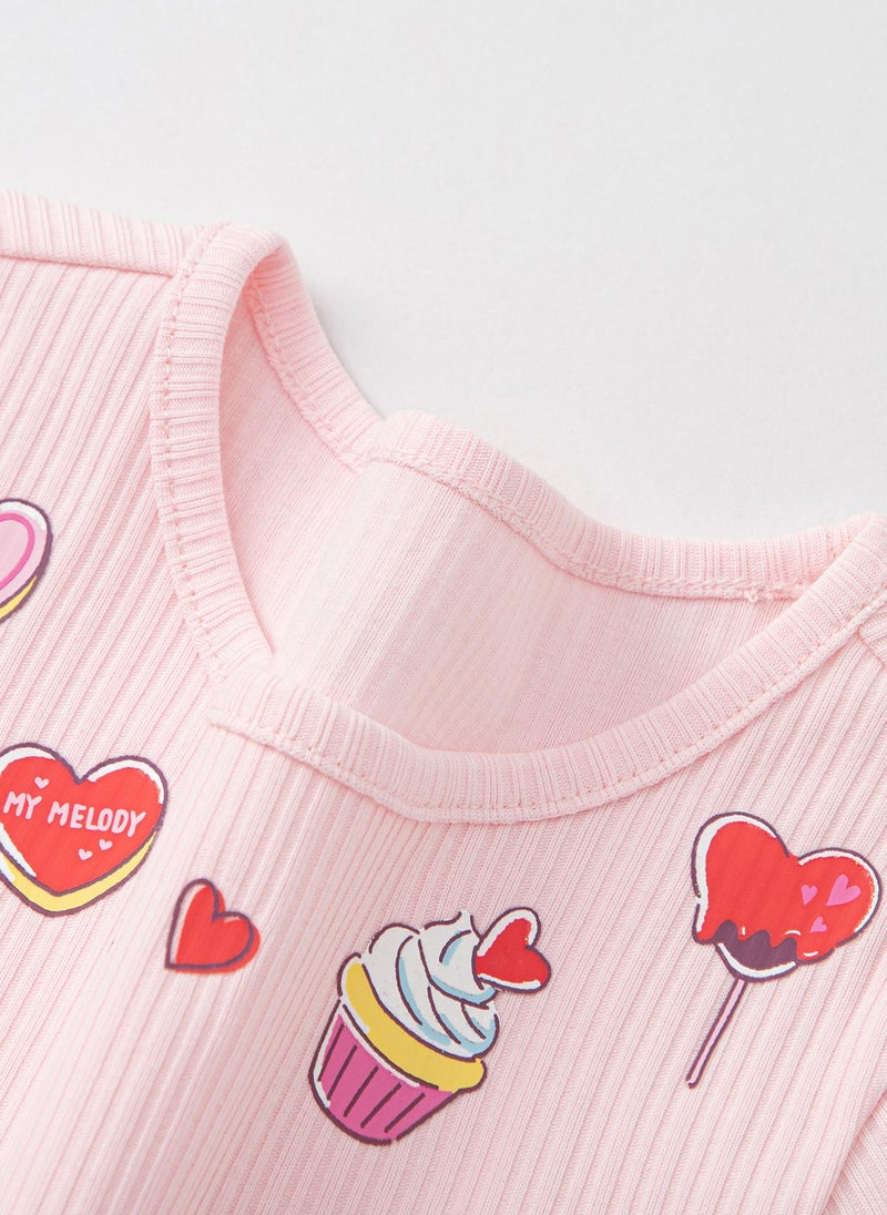 Balabala Toddler Girls Round neck short-sleeved T-shirt - Image 3