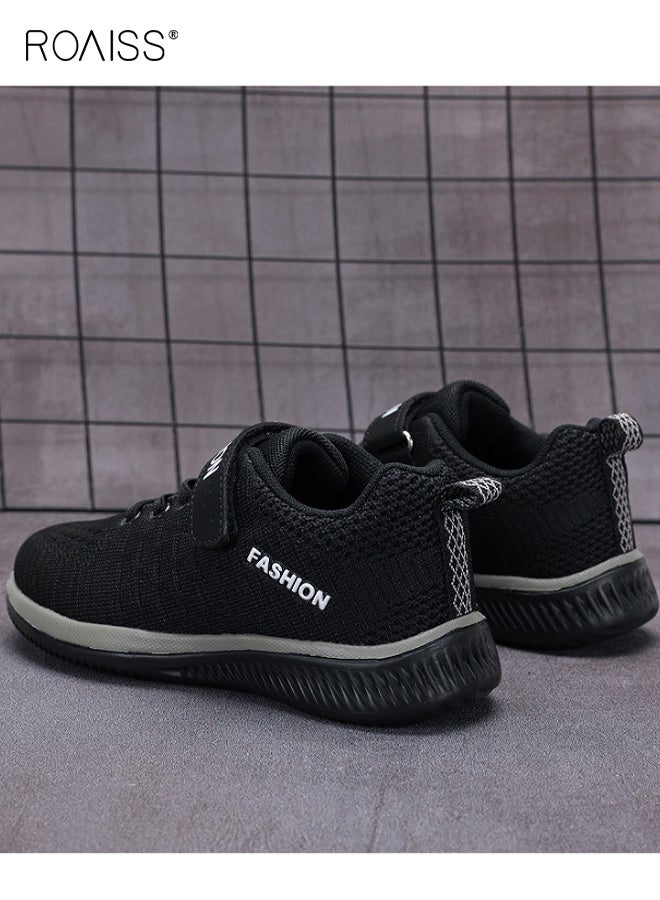 roaiss Kids Lightweight Breathable Sneakers, Stylish Athletic Running Shoes with Mesh Upper, Sports Shoes with Hook and Loop Closure, Suitable for Running, Walking, Fitness and Any Other Sports - Image 4