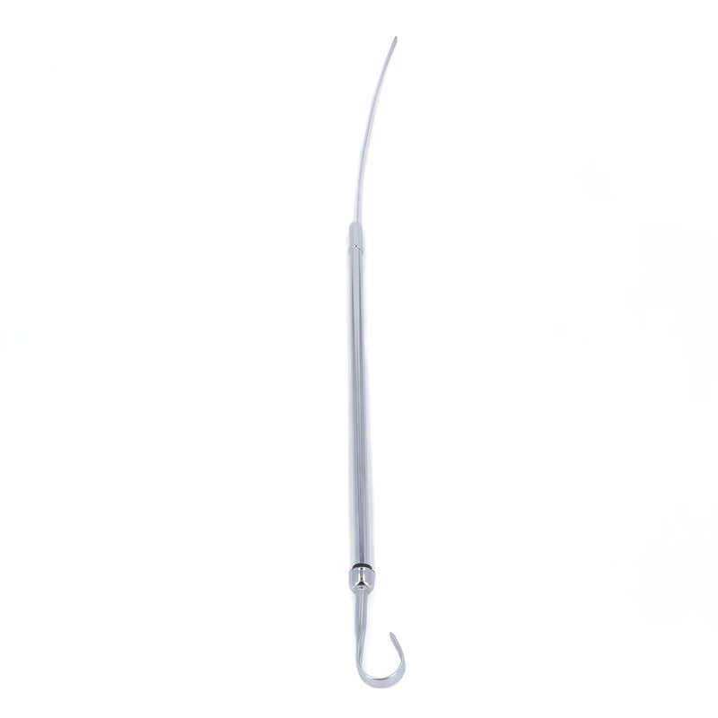 woobles Engine Dipstick Tool Engine Oil Dipstick Tube 12 in Stainless Steel Fluid Oil Level Dipstick Tool Replacement for 318 340 360 Engine(Chrome Silver) - Image 4