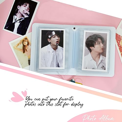 Babyfond 3 Inch Mini Photo Album Kpop Photocard Binder, Butterfly Hollow Photocard Holder Book, Business Card Book Holder, Photocard Sleeves 40 Pockets (Pink) - Image 2