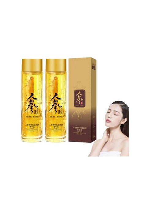 Ginseng Extract Liquid, Ginseng Polypeptide Anti-Ageing Essence, Ginseng Gold Polypeptide Anti-Ageing Essence, Ginseng Serum, for Tightening Sagging Skin Reduce Fine Lines (2Pcs)