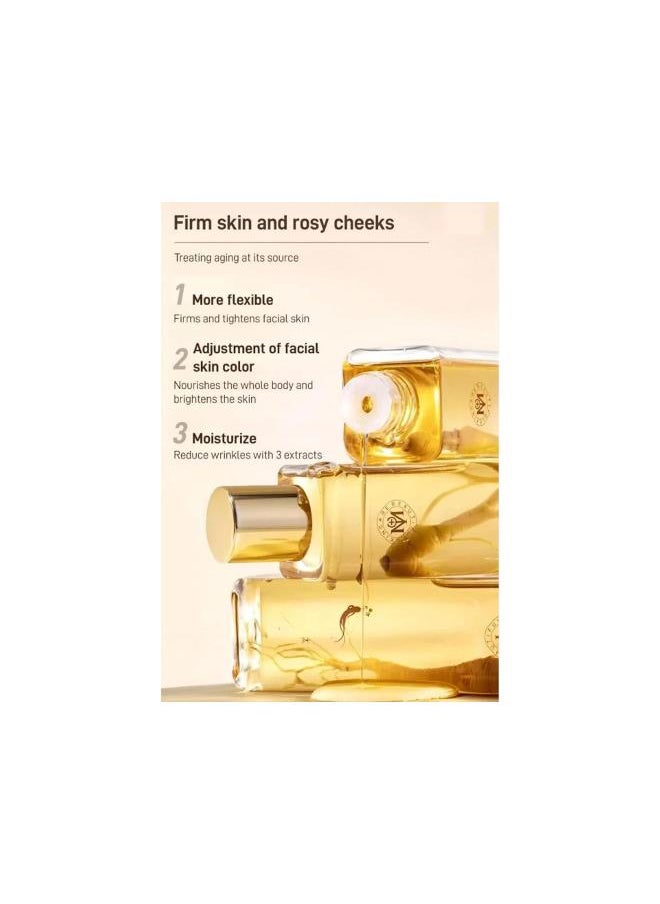 Ginseng Extract Liquid, Ginseng Polypeptide Anti-Ageing Essence, Ginseng Gold Polypeptide Anti-Ageing Essence, Ginseng Serum, for Tightening Sagging Skin Reduce Fine Lines (2Pcs)