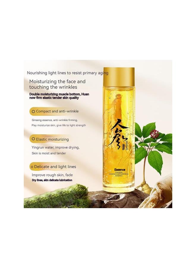 Ginseng Extract Liquid, Ginseng Polypeptide Anti-Ageing Essence, Ginseng Gold Polypeptide Anti-Ageing Essence, Ginseng Serum, for Tightening Sagging Skin Reduce Fine Lines (2Pcs)