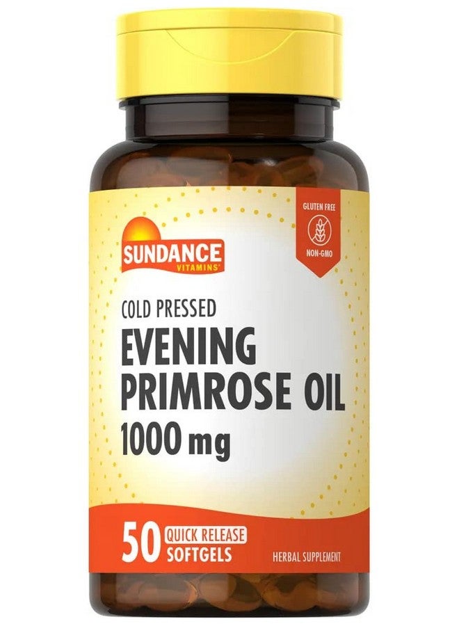 Sundance Evening Primrose Oil 1000Mg ; 50 Softgels ; Cold Pressed Supplement ; Nongmo Gluten Free Fomrula - Image 1