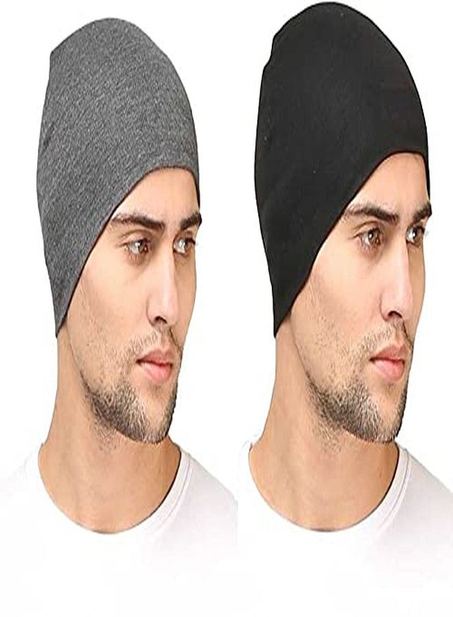 ATABZ Combo Black Grey Cotton Skull caps Under Helmet Head wear - Image 1