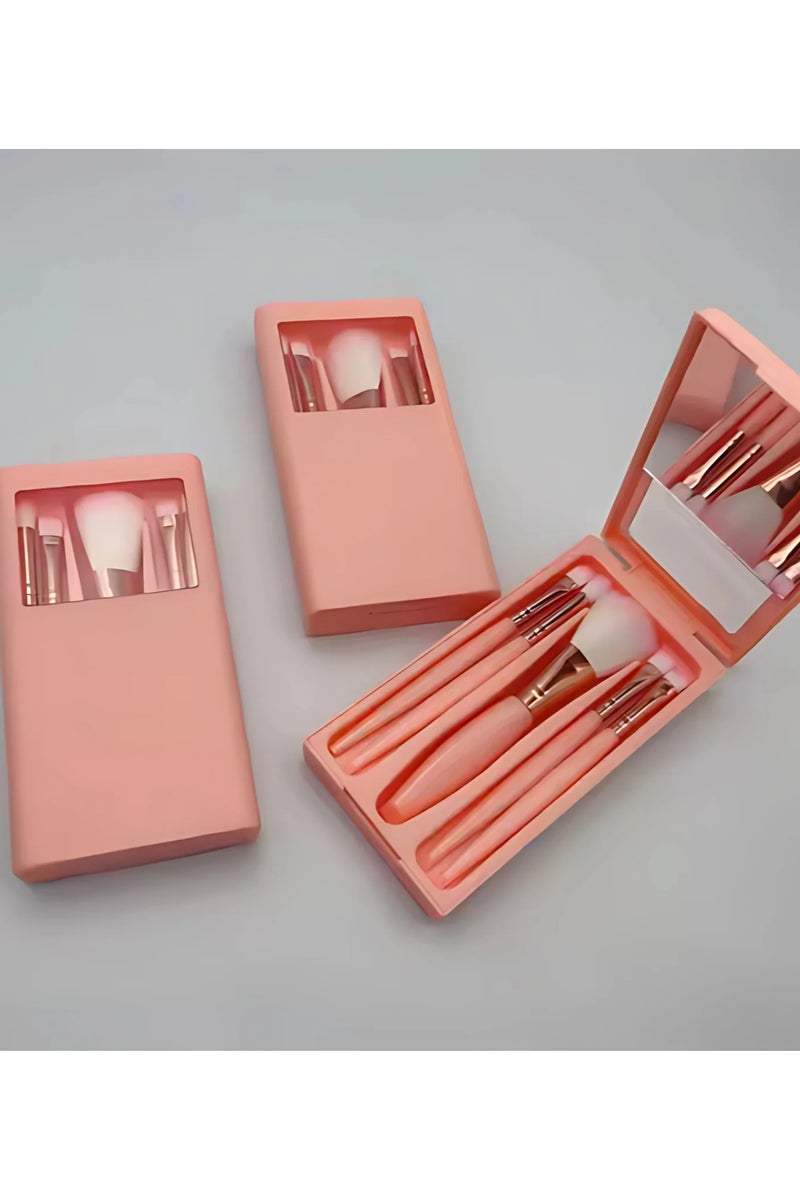 مجموعة فرش مكياج من 5 قطع، مجموعة سفر محمولة - Image 3