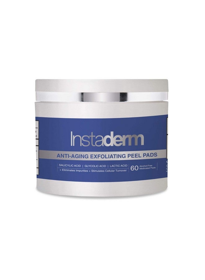 Instaderm nti-Aging Exfoliating Peel Pads -Chemical Peel Pads with Glycolic, Lactic, and Salicylic Acid. Smooth’s Fine Lines, Wrinkles, Dark Spots & Skin Roughness to Enhance the Skins Texture & Tone - Image 1