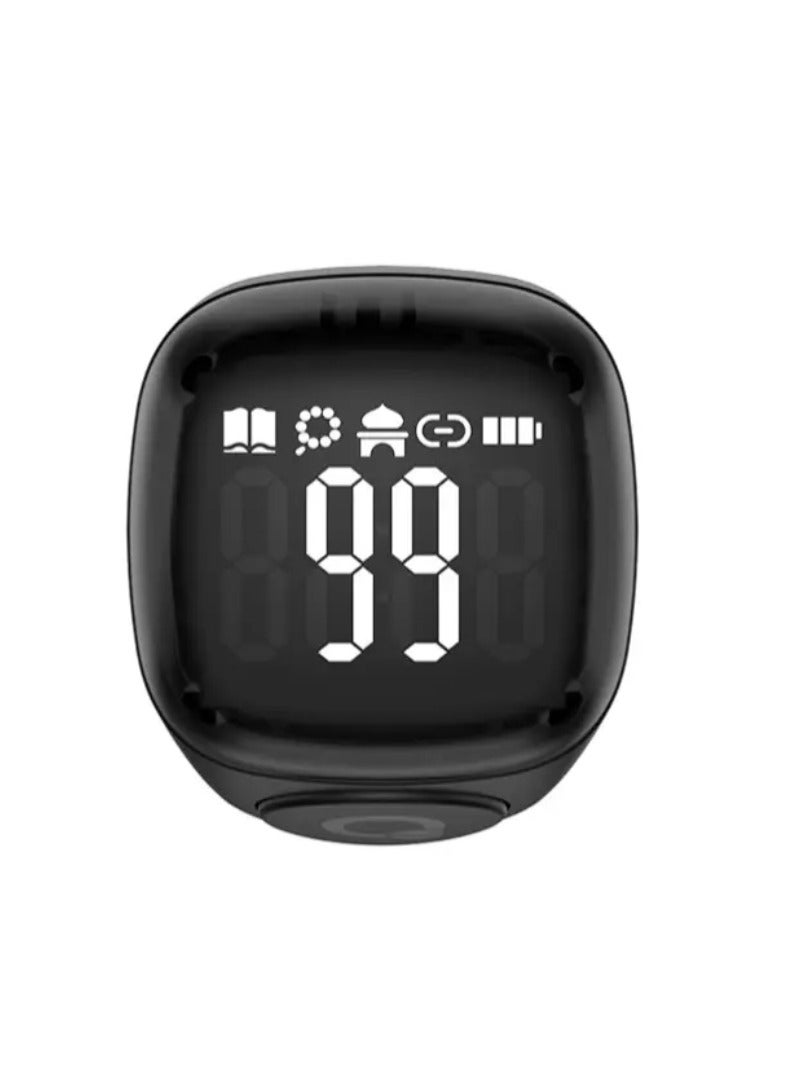 iQIBLA Smart Tasbih Zikr Ring Wide Display 1.5CM Powerful Battery Backup Upto 7 Days OLED Display Noor Smart Ring App Operated Tasbih Counter Prayer Reminder Technology Plastic 5 Prayer Time Reminders iQibla Smart Zikr Ring 18MM Blue - Image 5