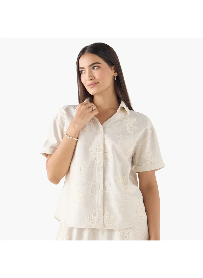 تواكستريمز 2Xtremz Embroidered Shirt with Collar and Short Sleeves