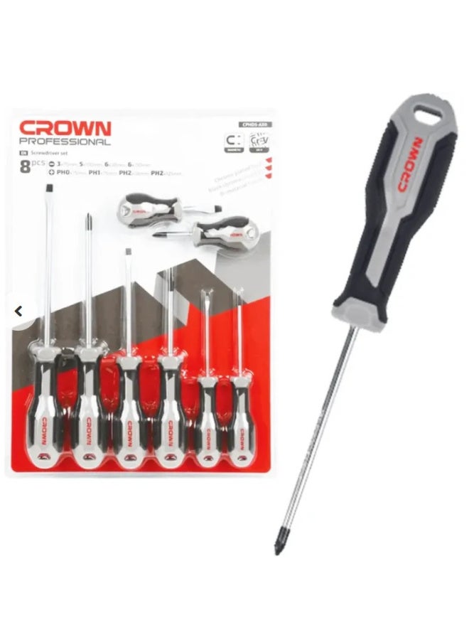 Crown 8-piece screwdriver set