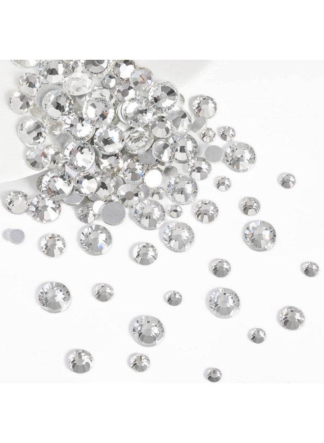 BEADSLAND Beadsland Rhinestones for Makeup,8 Sizes 2500pcs Crystal Flatback Rhinestones Face Gems for Nails Crafts with Tweezers and Wax Pencil,Clear,SS4-SS30  - Image 3