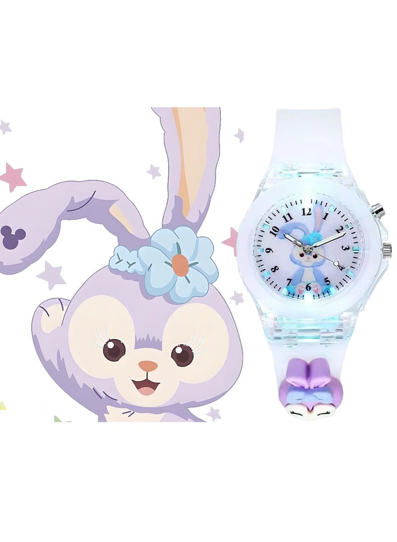 2 Pcs Kids Watches,3D Lovely Cartoon Digital Sport Watch Silicone Wristwatches Best Gift for 3-11 Year Old Girls Boys,Time Teaching Easy to Read Time Clearly at Night  - Image 3