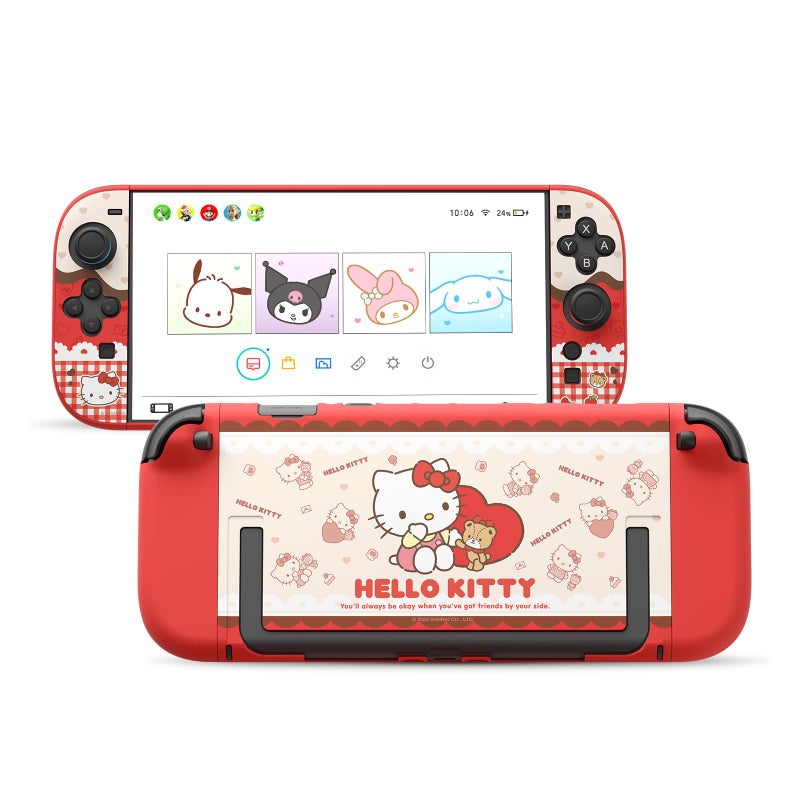 Kuitmor Dockable PC Protective Case Compatible with Switch 2 Model 2025 AllRound Protection Hard Protective Shell for Switch 2 2025 Accessories Red Hello Kitty - Image 2