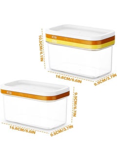SEVIA Sevia Butter Slicer Cutter Dish Airtight Box Stick Container Airtight Lid with Stainless Steel Tweezer for Fridge Storage  - Image 3