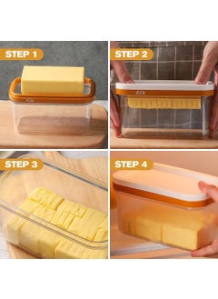 SEVIA Sevia Butter Slicer Cutter Dish Airtight Box Stick Container Airtight Lid with Stainless Steel Tweezer for Fridge Storage  - Image 4