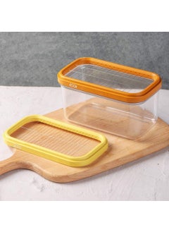 SEVIA Sevia Butter Slicer Cutter Dish Airtight Box Stick Container Airtight Lid with Stainless Steel Tweezer for Fridge Storage  - Image 1