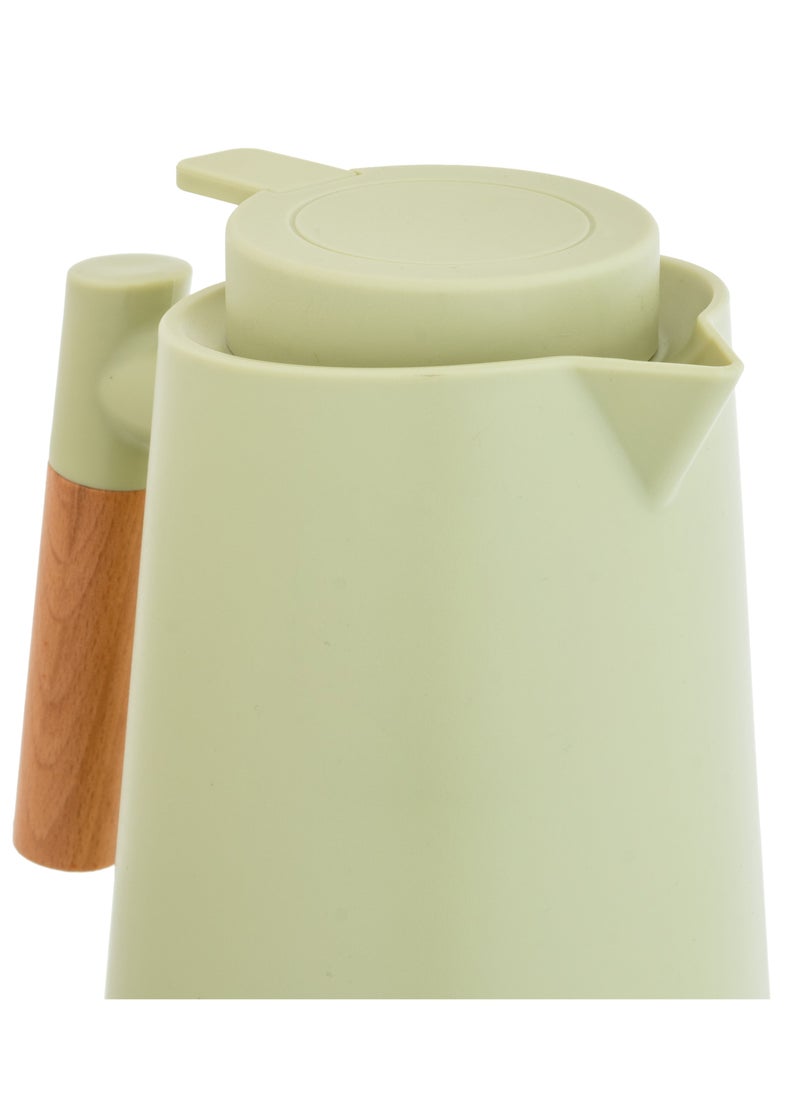 plastic thermos for tea and coffee 1 liter green with wooden handle - pzsku/ZE38DE2311C2EE453EDD3Z/45/_/1709043904/491ee0ec-29e5-4503-855e-feb35bcff952