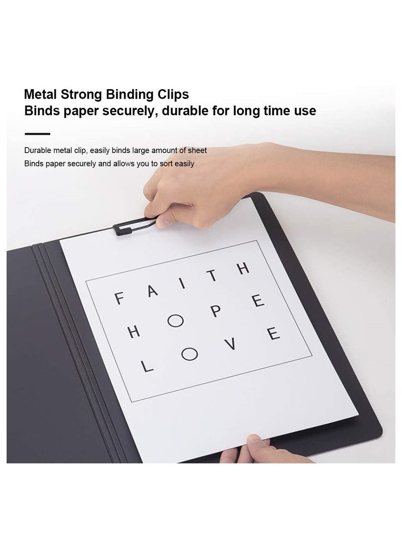 A4 Plastic Clipboards Durable Folding Document Holder for Office Nursing and School Use Low Profile Metal Clip Black 9x125 Inch - Image 5