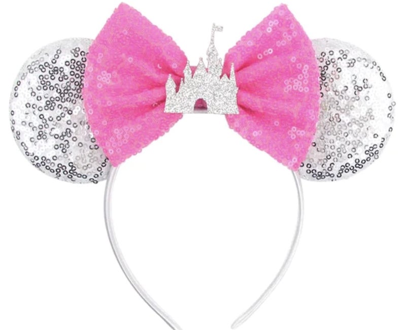 Rose Gold, Iridescent, Silver, Blue, Rainbow Sparkle and Classic Red Sequin Mouse Ears (Magic Castle)