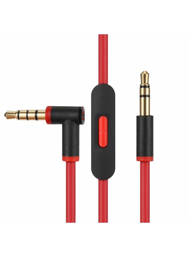 Cipher (Black Red) - Replacement Audio Cable Cord Wire,Compatible with Beats by Dr.Dre Headphones Studio/Solo/Pro/Detox/Wireless/Mixr/Executive/Pill with in-line Mic and Control- (Black Red) - Image 1