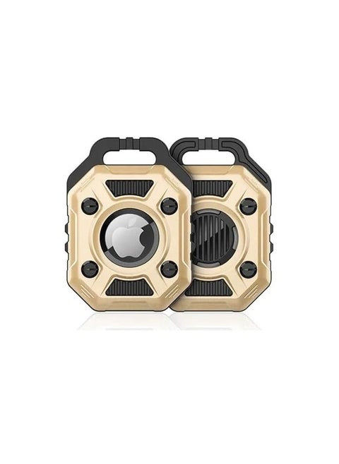 Soft Silicone Protective Case Compatible with Apple Airtag with GPS Shockproof Cover for Airtag Soft (Black and Gold)