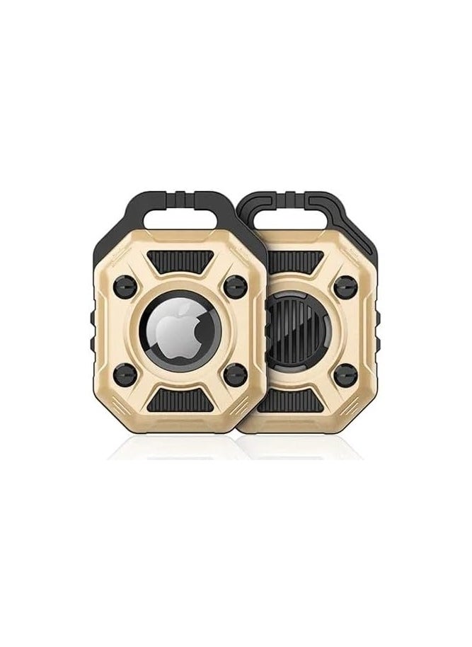 Generic Soft Silicone Protective Case Compatible with Apple Airtag with GPS Shockproof Cover for Airtag Soft (Black and Gold) 
