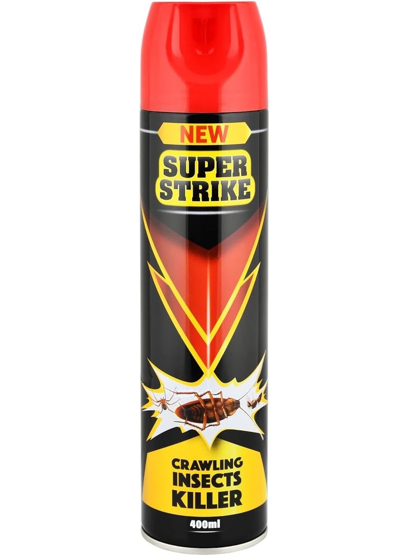 Super Strike Insect Killer | Powerful Pest Control Spray for Flies, Mosquitoes, Cockroaches & Ants | Fast-Acting, Long-Lasting Indoor & Outdoor Protection - 400 ml - Image 1
