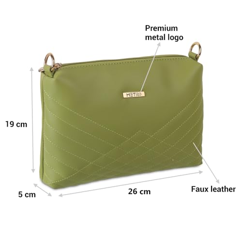 Metro Women's Green Casual Sling Bag (66-7352) - Image 3