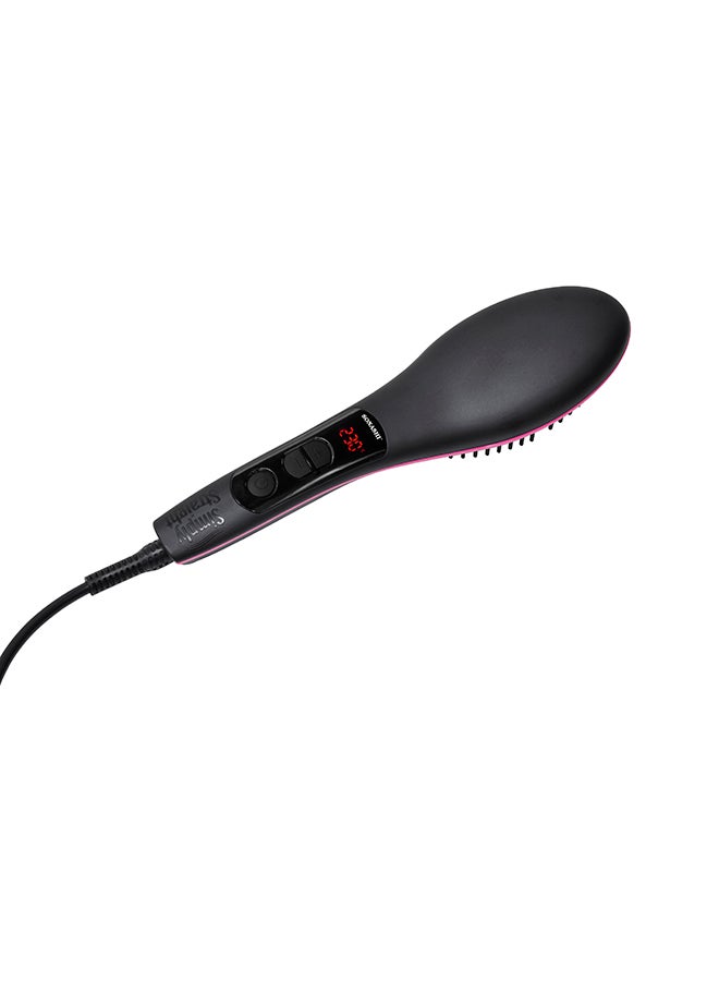 SONASHI Simply Straight Hair Brush  Hair Straightening Comb with LCD Display  With Temperature Control Adjustable Upto 230  Durable Construction For Longlasting Performance   SHS-2062B Pink/Black - Image 4