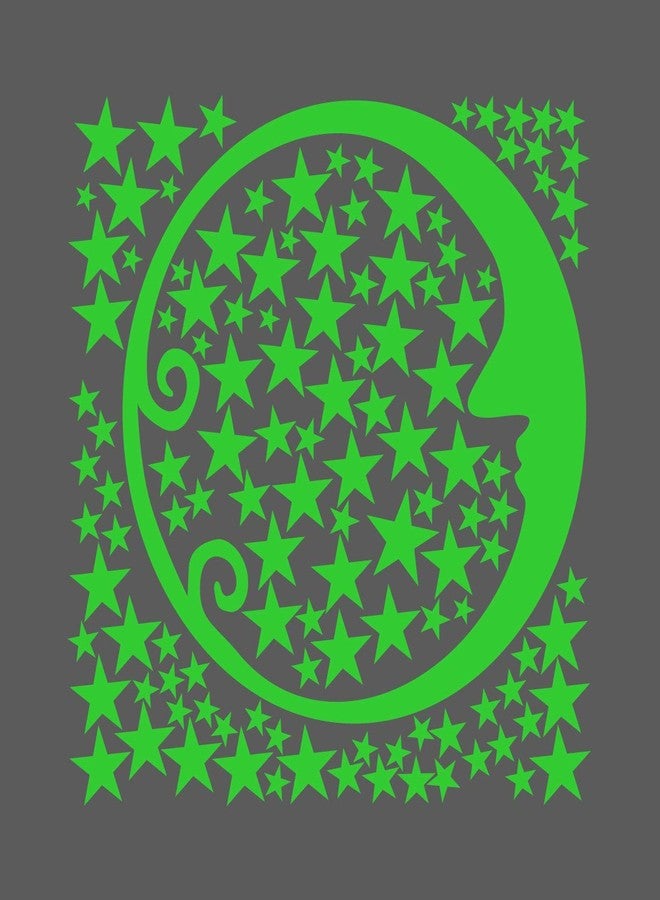Monk Wish Glow in The Dark Stars for Ceiling or Wall Stickers (Green, 25cm x25cm x 1cm) - Image 3