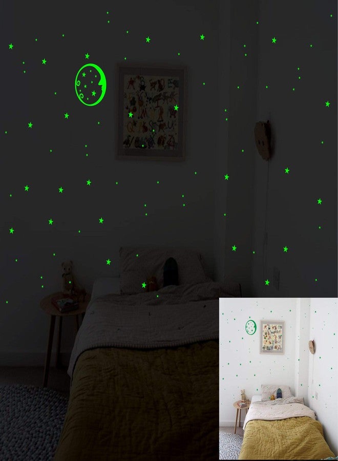 Monk Wish Glow in The Dark Stars for Ceiling or Wall Stickers (Green, 25cm x25cm x 1cm) - Image 2