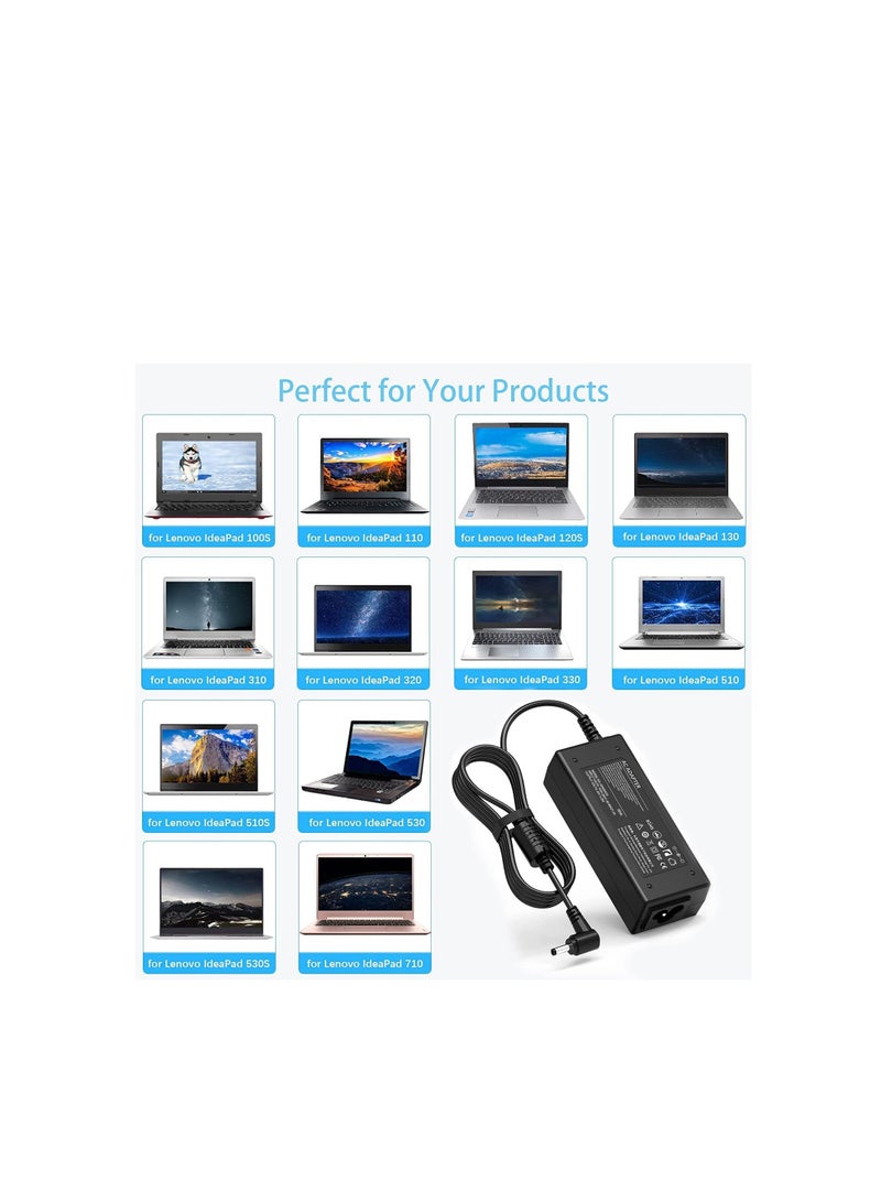 Terabyte شاحن لابتوب 20 فولت 65 واط/45 واط لعلامة لينوفو، محول تيار بديل لإيدياباد، 3 5 320 310 320S 330 330S 110 110S 120S، إيدياباد فليكس 4 5 6 ADl45WCD 330S-15Ikb يوغا 520 530 كابل طاقة - (4.0 * 1.7 مم) - Image 4