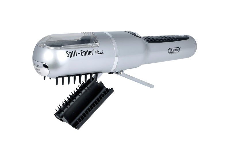 Split ender Split-Ender Mini – Original Cordless Split End Hair Trimmer for Dry, Damaged, Brittle, Frizzy, Curly or Straight Hair – 3 AAA Battery Operated Hair Clipper for Home Use – Silver - Image 2