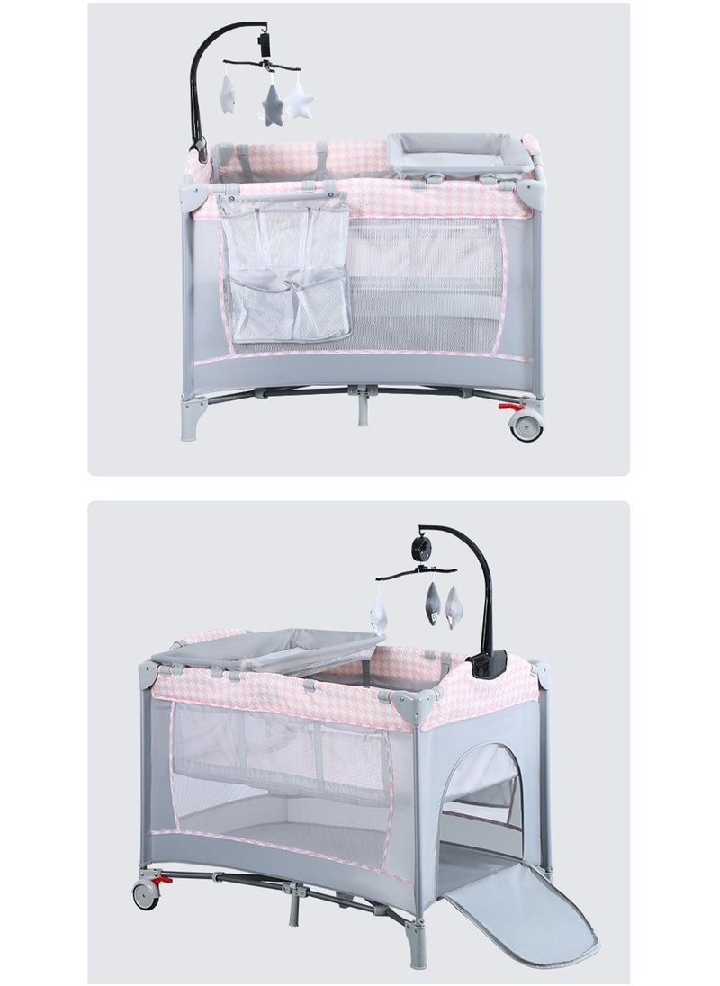 MaBaby Portable Baby Nursery Center Baby Playard, Foldable Baby Crib with Changing Table  - Image 2