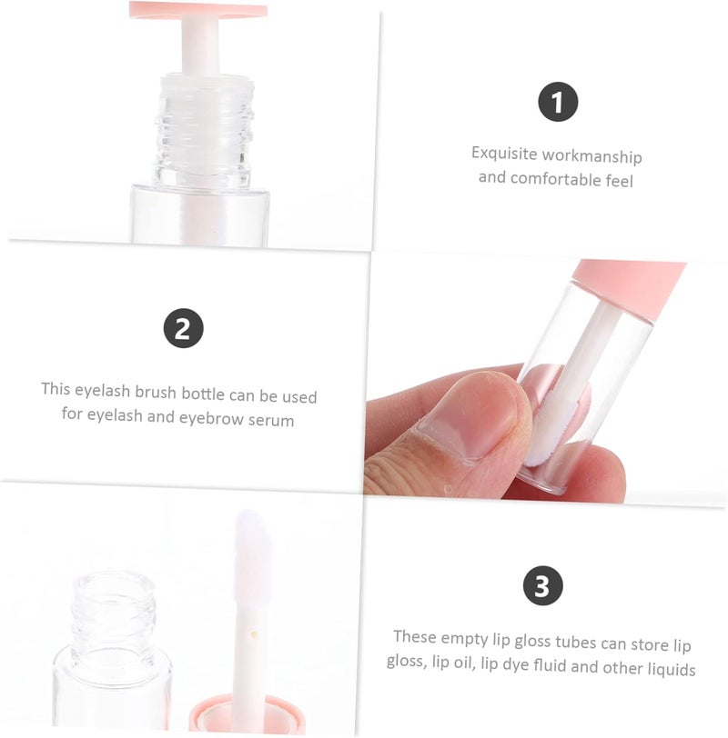 10pcs Diy Lip Gloss Tubes Lipstick Bottles for Travel Diy Lipstick Kit Pink - Image 2