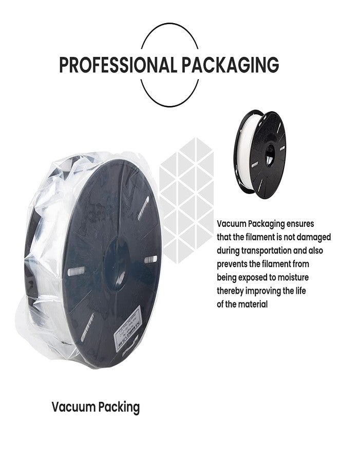 Tesseract Premium PLA + 1.75mm 3D Printing Filament | Dimensional Accuracy +/- 0.03mm | Compatible with Most FDM Printers | 1 KG 3D Printer Filament - PLA Silk White (Quantity 1) - Image 5