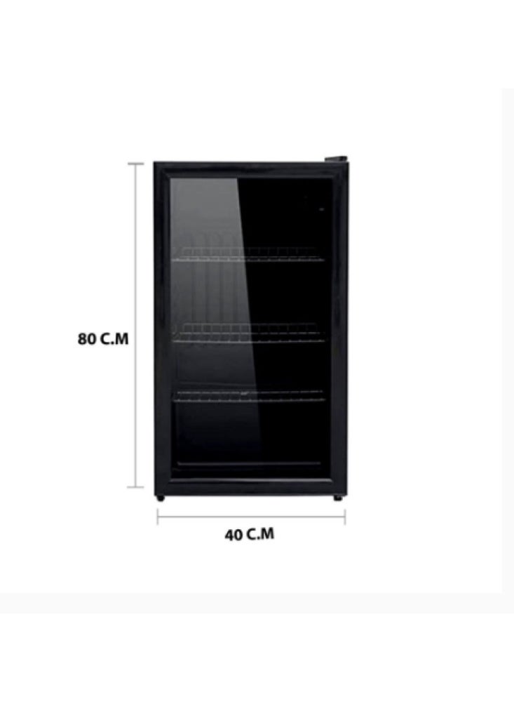 Star Home Mini Bar Refrigerator 73 L Black Glass - Image 2