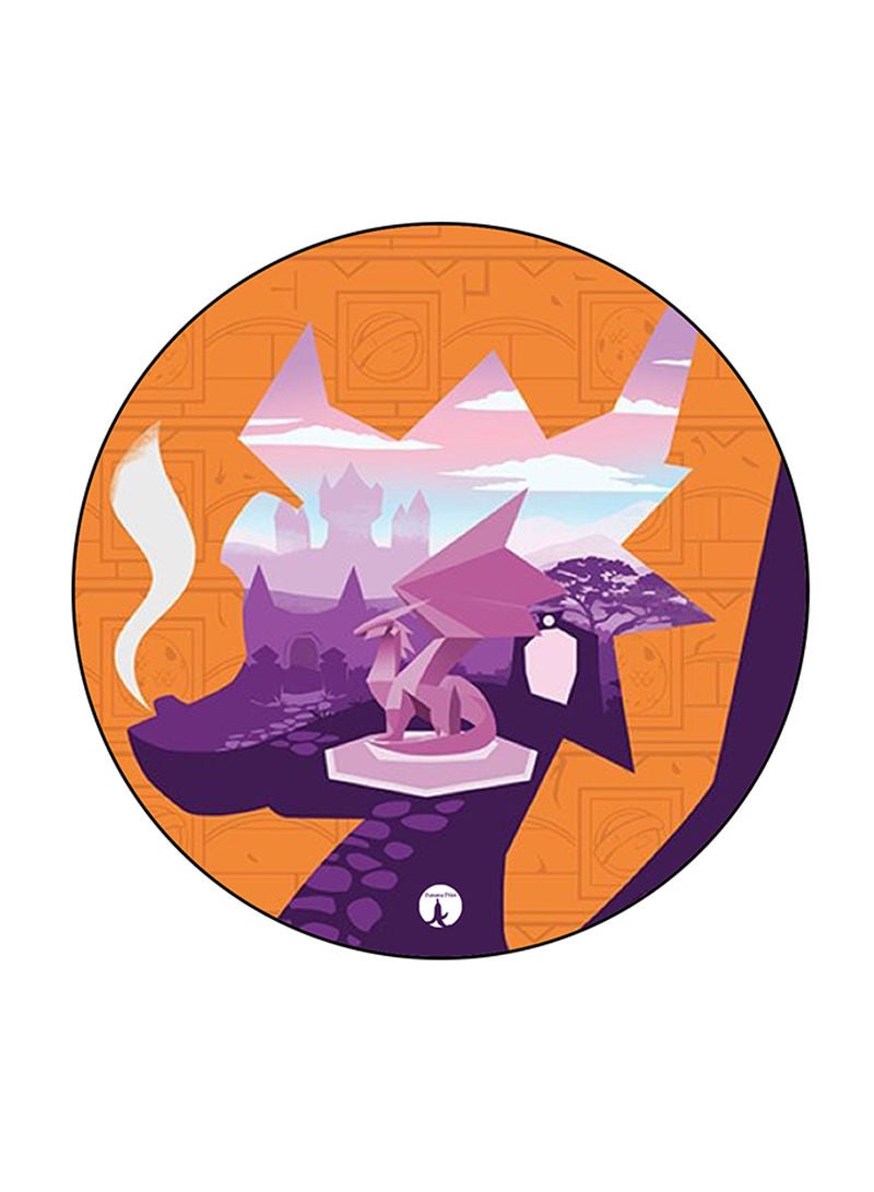 RKN Video Game Spyro Printed Mouse Pad Round  Multicolour